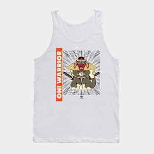 Cute Japanese Cat Oni Warrior Tank Top